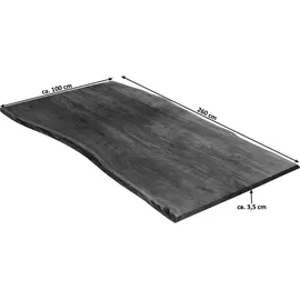 möbelliebling Tischplatte Baumkante Massiv Akazie Nussbaum 260 x 100 MILO