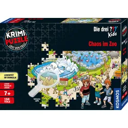 Kosmos Krimi Puzzle: Die drei? Kids - Chaos im Zoo, 150 Stück(e), Comics, 7 Jahr