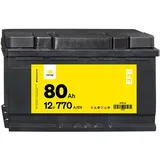 Denagi EFB 12V 80Ah Autobatterie Leistungsstark Zyklenfest Hohe Startkraft 770A