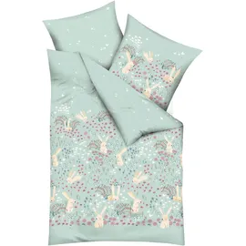 KAEPPEL Bunnys Renforcé Grün 100 x 135 cm + 40 x 60 cm