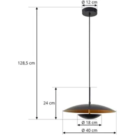 LINDBY Tiama 1-flg. 40 cm schwarz gold