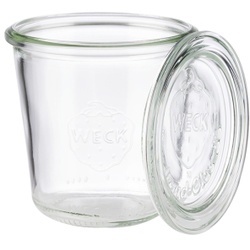 APS Weck Gläser mit Deckel, Sturzform 290 ml, Je 6 Einmachgläser + 6 Deckel zum Einwecken von Lebensmitteln, Maße (Ø x H): 9 x 9 cm