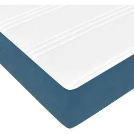 vidaXL Bettrahmen mit Matratze Dunkelblau 160 x 200 cm Stoff