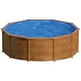 Gre Pool Sicilia Rund Ø 350 cm inkl. Filterpumpe und Poolleiter