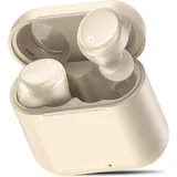 TOZO T6 Mini Bluetooth Kopfhörer 5,3 Kopfhörer Kabellos Bluetooth, 50 Std Tiefer Bass In Ear Ohrhörer mit Ladeetui, APP Steuerung, IPX8 Wasserdicht, ENC Noise Cancelling Kopfhörer - Champagner