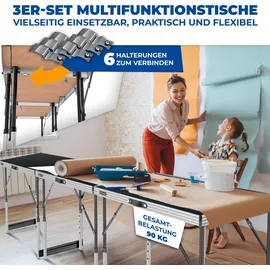 Kesser Multifunktionstisch Profi 100 x 60 cm 30 kg Schwarz