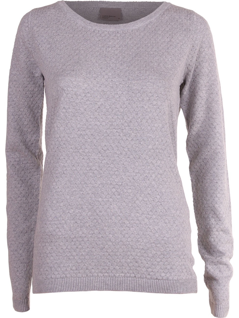 Vero Moda Damen Pullover VMCARE STRUCTURE Grau M