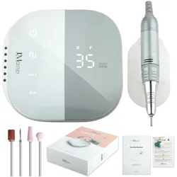 JCMASTER® TouchPro+ Nagelfräser 35000 Umin Gelnägel & Acrylnägel Profi Set Elektrisch, Fußpflegegerät, Kunstnägel, Stufenlose Regulierung