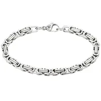 bruno banani Edelstahlarmband »Schmuck Geschenk, Armkette Königskette 4-Kant-Optik Silber«, 23275659-21 edelstahlfarben