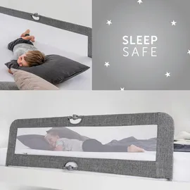hauck Bettschutzgitter Sleep N Safe Plus XL 50 x 150 cm melange grey