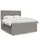 vidaXL Boxspringbett mit Matratze Taupe 180x200 cm Stoff