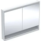 Geberit ONE Spiegelschrank ComfortLight, 2 Türen, UP-Montage, 120cm, weiß/Aluminium pulverbeschichtet,