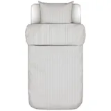 Marc O'Polo Classic Fine Stripe Grau 135 x 200 cm + 80 x 80 cm