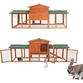 Wiltec Freilaufgehege 219 x 53 x 85 cm braun