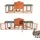 Wiltec Freilaufgehege 219 x 53 x 85 cm braun