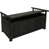 Mendler Aufbewahrungstruhe HWC-O13, Gartentruhe Auflagenbox Truhe, Tanne Holz FSC® 53x108x60cm - anthrazit