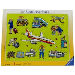 Ravensburger Puzzle Am Flughafen 060788 Kinder Rahmenpuzzle 37 x 29 cm NEU OVP