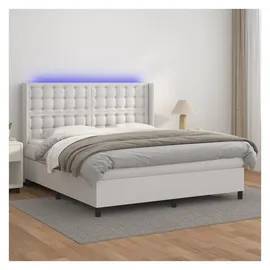 vidaXL Boxspringbett 180 x 200 cm Weiß
