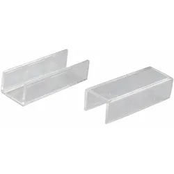 Sichtschutzbefestigungen Zubehör-Set LIEDECO "Verbinder für 1-3-laüfige Gardinenschienen", transparent, Kunststoff, Sichtschutzbefestigungen
