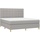 vidaXL Boxspringbett mit Matratze & LED Hellgrau 160x200 cm Stoff