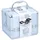 TOUCH OF BEAUTY Make-up Koffer Silber - Kosmetik Organizer - mit Griff und Schlüsselschloss - 18 x 15 x 15 cm - Innen Mit Fleece Ausgekleidet - Leicht zu Tragen - Aluminium