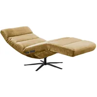 KAWOLA Relaxliege ALINA Cord 70 x 90 x 200 cm Gelb mit Kissen