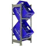 Simon Rack Getränkekistenregal Metall 100 x 80 x 30 cm Anthrazit 2 Böden