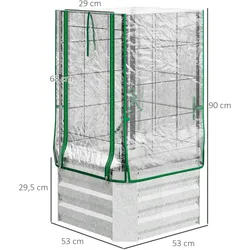 Outsunny - Hochbeet - 53L x 53B x 90H cm