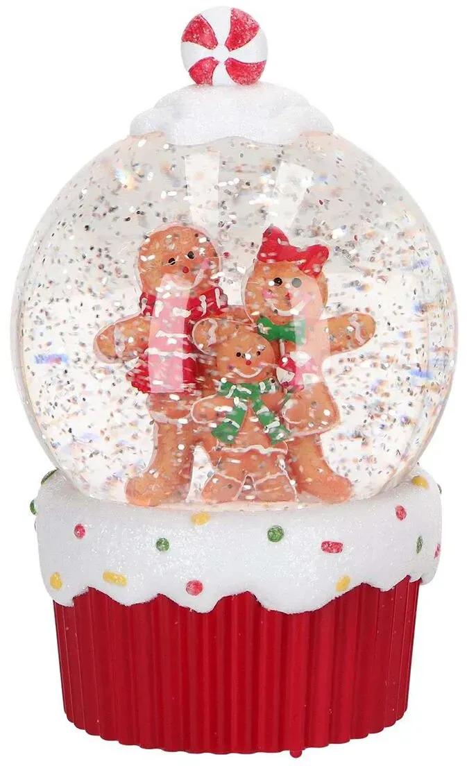 Gingerbread Snow Globe Water Spinning
