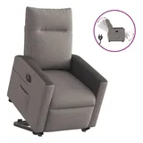 vidaXL Relaxsessel mit Aufstehhilfe Elektrisch Taupe Stoff