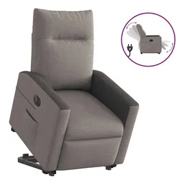vidaXL Relaxsessel mit Aufstehhilfe Elektrisch Taupe Stoff
