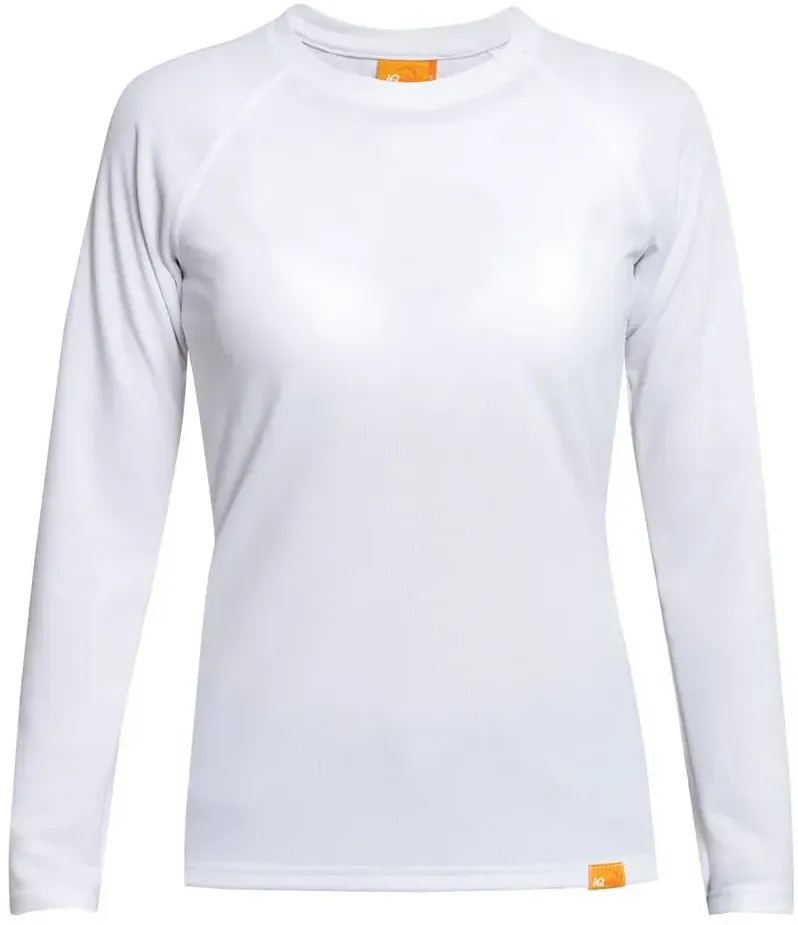 Iq-uv Uv 50+ Damen Langarm-t-shirt - White - S