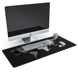 CSL Gaming Mauspad, XXL Schreibtischunterlage 900 x 400mm, Präzision & Geschwindigkeit, Marmor schwarz