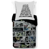 Star Wars Kinderbettwäsche Star Wars Classic Comic, Linon, 2 teilig, 100% Baumwolle grau