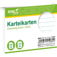 RNK Karteikarten liniert, - 115080