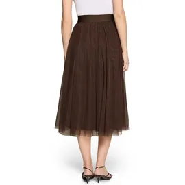 Zero Midirock Damen Tüll Braun 38