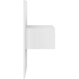 vidaXL Kopfteil mit Nachttischen Weiß Holzwerkstoff