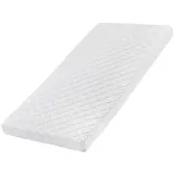 Kids Collective Kindermatratze 70x140 cm mit Spannbettlaken und waschbarem Bezug, 140 x 70 cm - Weiß,