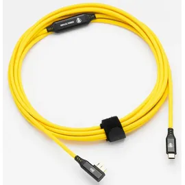 cobra tether USB-C auf Micro-B 90° 5 m Gelb