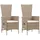 furnicato Gartenstuhl 58 x 62 x 108 cm beige 2 St.