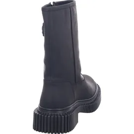 Camper Stiefel Biker-Bootie Schlupfstiefel schwarz Leder - Schwarz