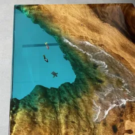 xl moebel gmbh Esstisch Wasserfall Epoxidharz 200 x 100 cm