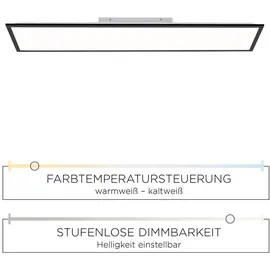 just light. LED-Deckenleuchte Flat 1-flammig 120 x 30 cm schwarz