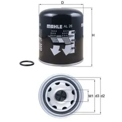 Lufttrocknerpatrone Druckluftanlage MAHLE AL 26