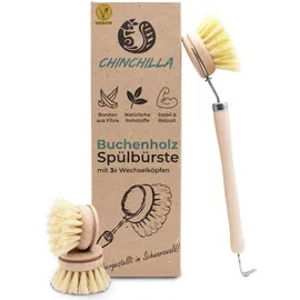 Chinchilla Spülbürste inkl. 3 Wechselköpfen