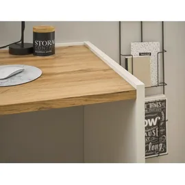 furn.design Schreibtischkombination 2-teilig weiß matt, Eiche Wotan 143 cm, Büromöbel Set | Gr.: onesize