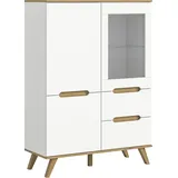 Home Affaire »Alesund, Höhe 140cm, 2 Türen, 1 Schubkasten,konischer Fuß, Scandi-Look«, Anrichte, Schrank, Kommode, Midischrank, Wohnmöbel, Wohnzimmer