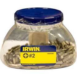 Irwin, Bits, Depósito 250 Puntas Pozidriv2 1/4" (25mm) (25mm)