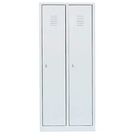 Lüllmann Spind signalweiß 515127, 2 Schließfächer 80,0 x 50,0 x 180,0 cm