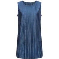 LASCANA Longtop Damen Plisseefalten Blau 36/38